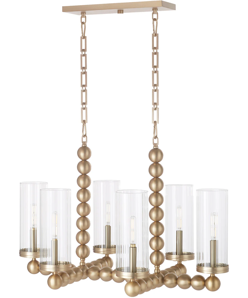 Tamara Day's Lee Boulevard 6-light Chandelier Aged Brass - Image 4