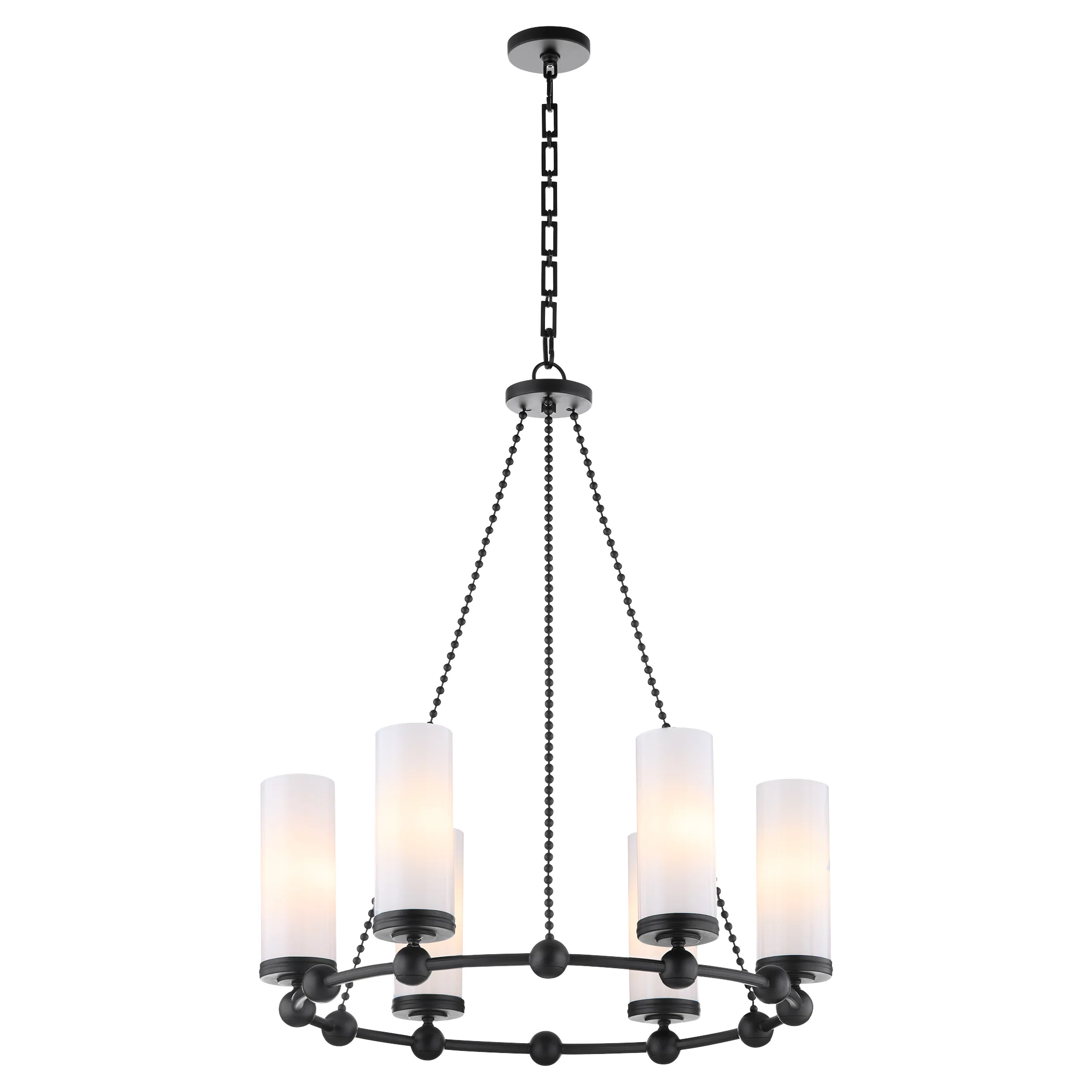 Lee Boulevard 6-light Chandelier Matte Black - Image 2