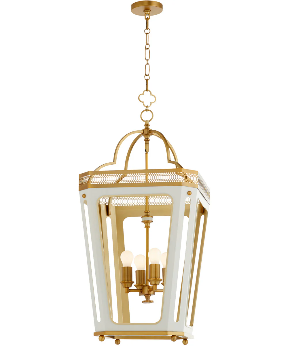 Loire 4-light Pendant Studio White|Brushed Brass - Image 2