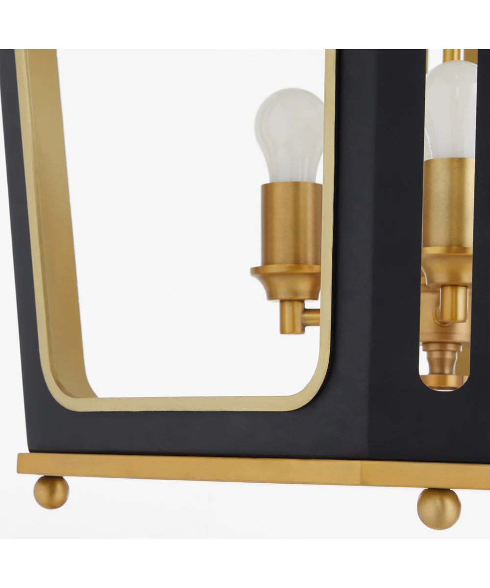 Loire 8-light Pendant Matte Black|Brushed Brass - Image 4
