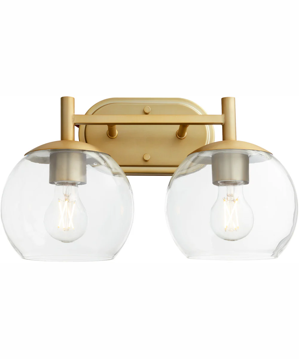 Lyon 2-light Bath Vanity Light Aged Brass - Image 2