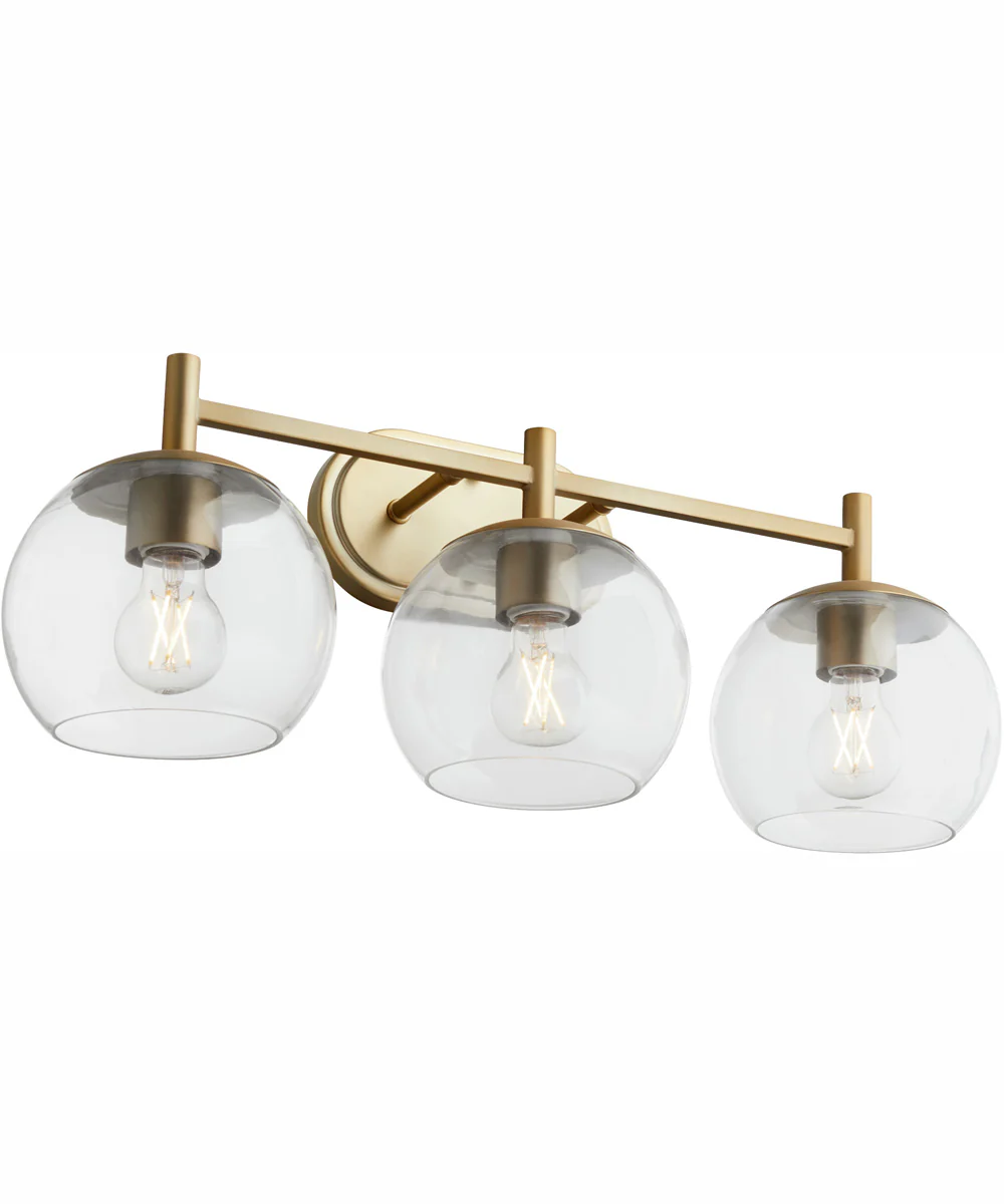 Lyon 3-light Bath Vanity Light Aged Brass - Image 2