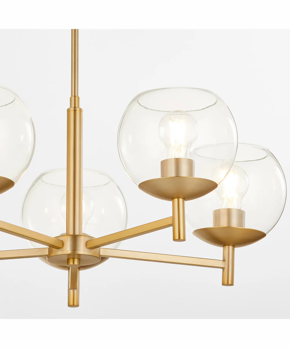 Lyon 5-light Chandelier Aged Brass - Image 3