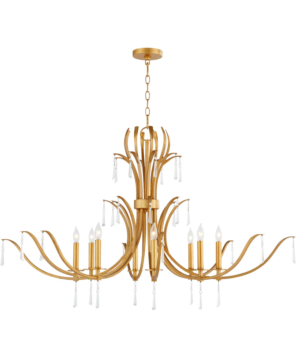 Majesty 8-light Chandelier Gold Leaf - Image 2