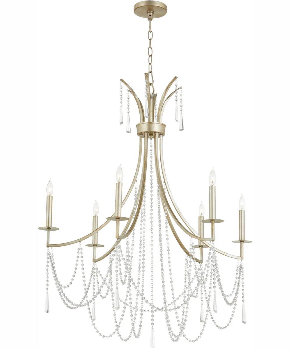 Malin 6-light Chandelier Antique Silver - Image 2