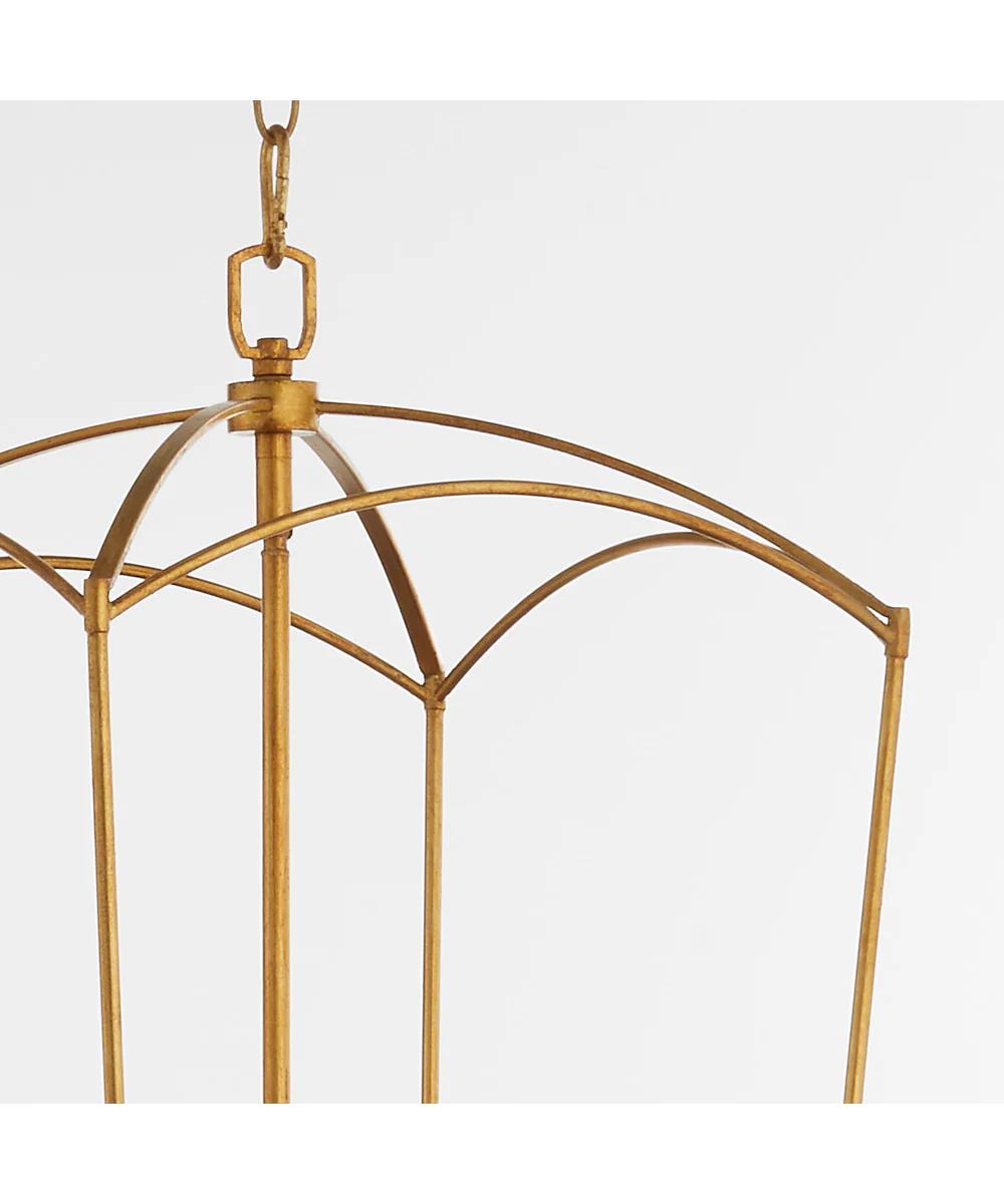 Mantle 4-light Entry Foyer Hall Chandelier Gold Leaf - Image 4
