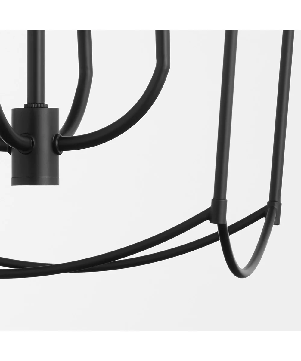 Mantle 4-light Entry Foyer Hall Chandelier Matte Black - Image 6