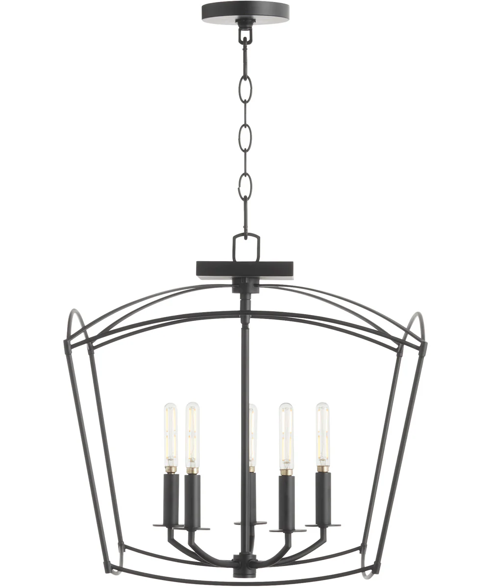 Mantle 5-light Dual Mount Light Fixture Matte Black - Image 2