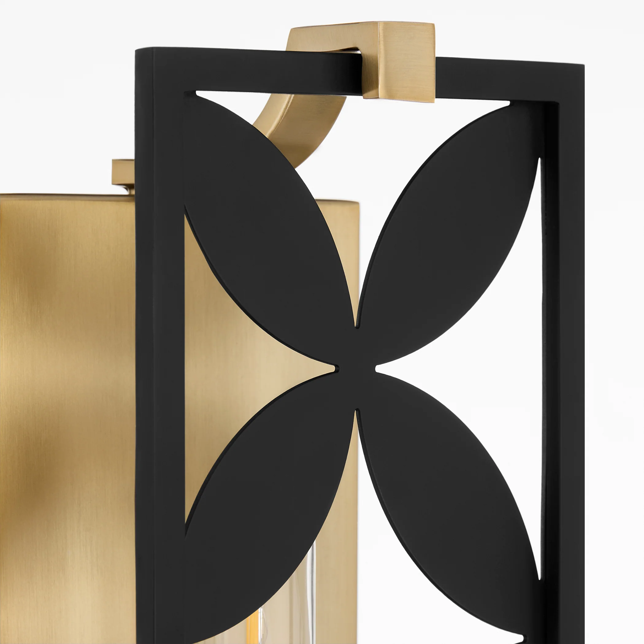 Mariposa 2-light Bath Vanity Light Matte Black w/Aged Brass - Image 4