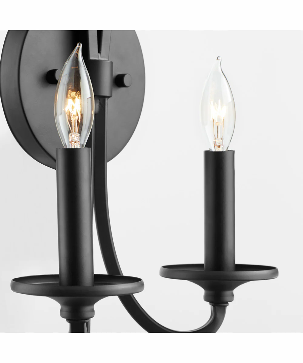 Maryse 2-light Wall Mount Light Fixture Matte Black - Image 3