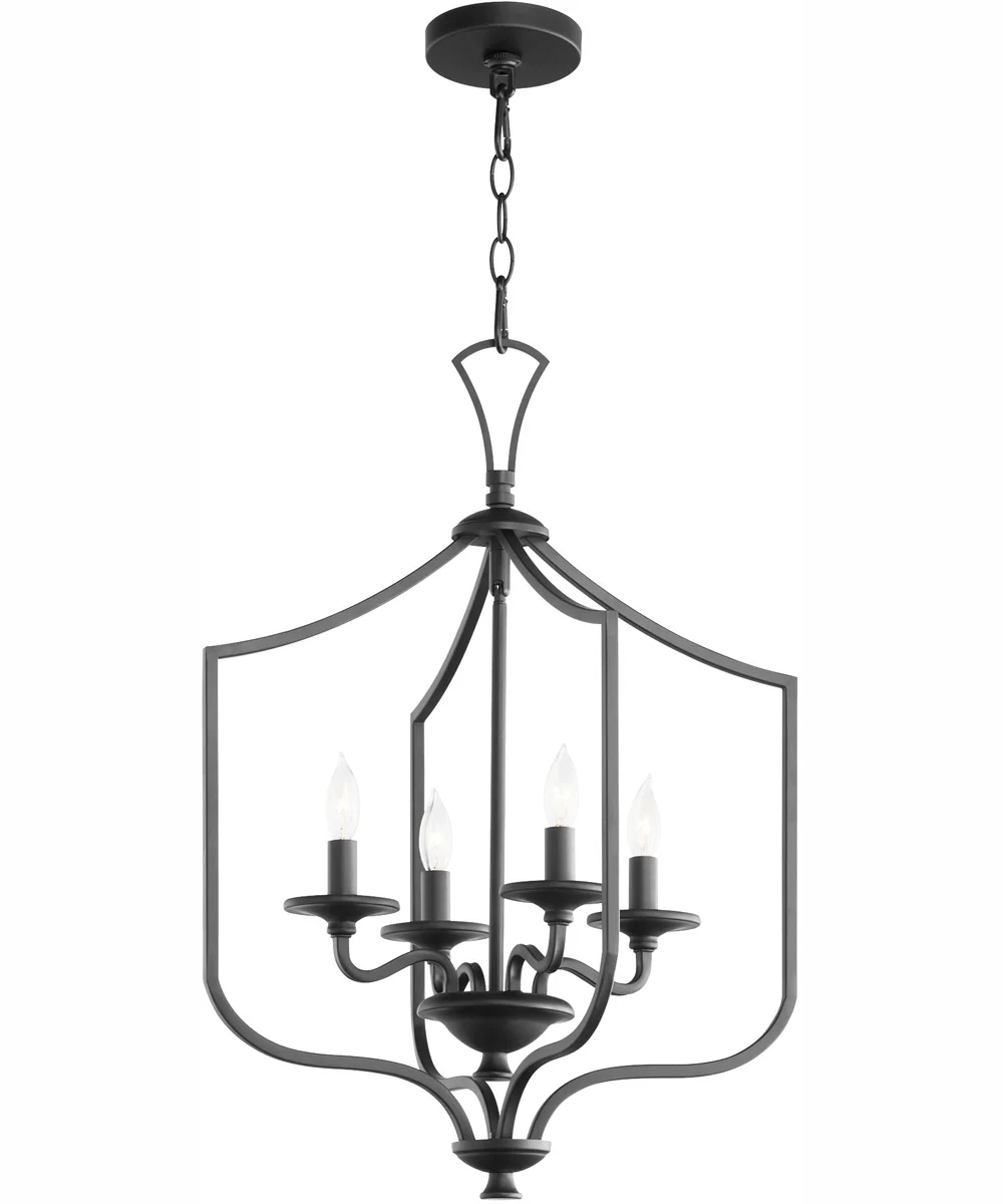 Maryse 4-light Entry Foyer Hall Chandelier Matte Black - Image 2
