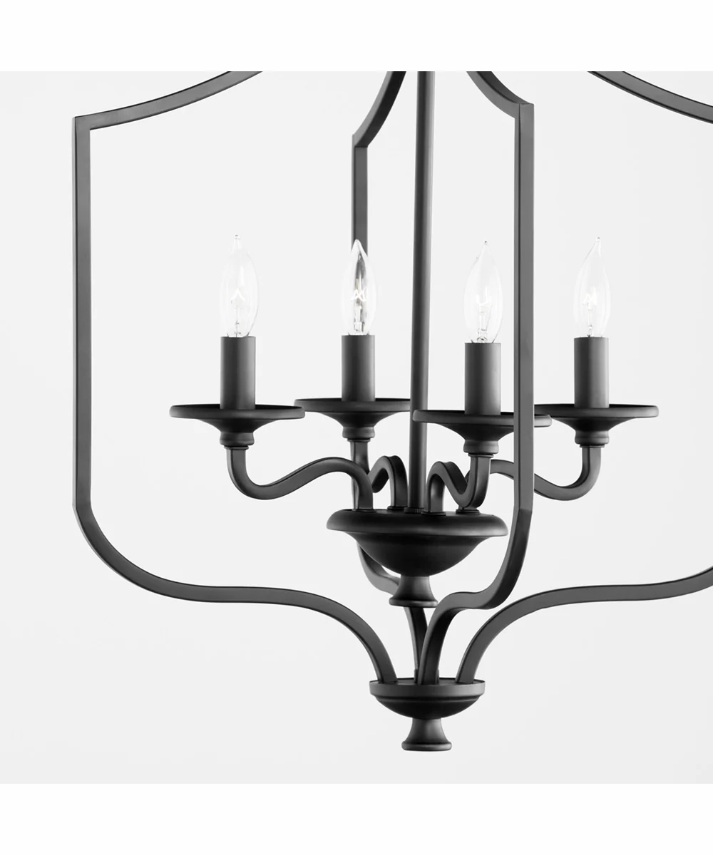 Maryse 4-light Entry Foyer Hall Chandelier Matte Black - Image 3
