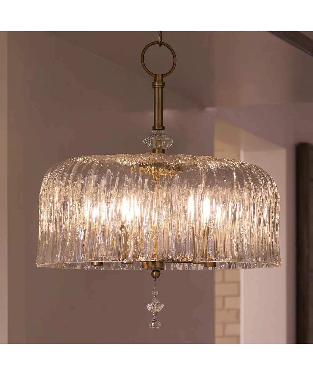 Meriam 5-light Pendant Brushed Brass - Image 5