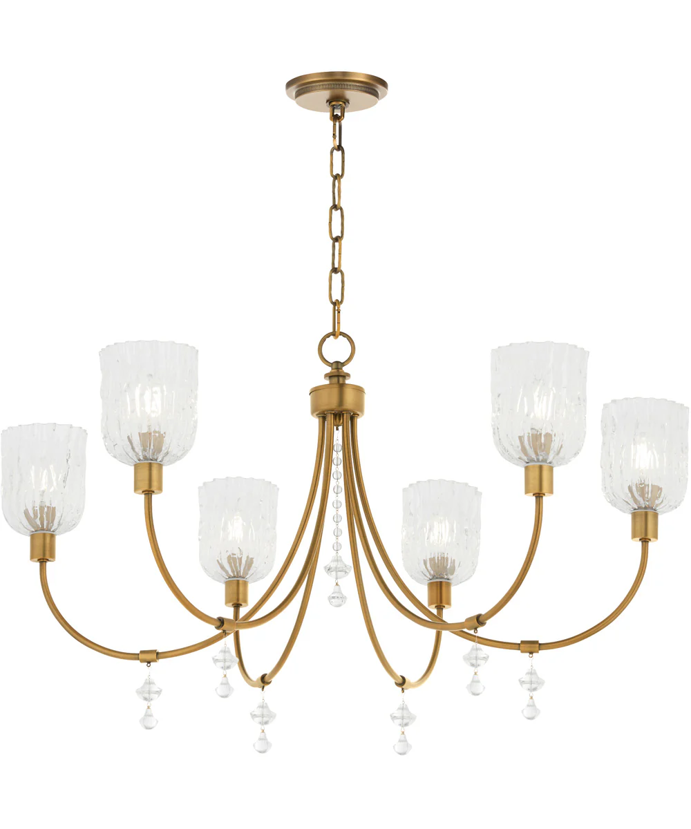Meriam 6-light Chandelier Brushed Brass - Image 2