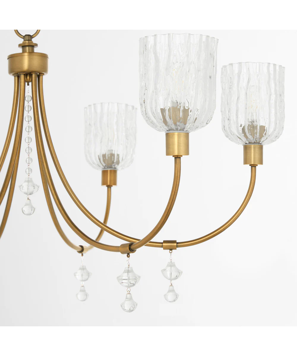 Meriam 6-light Chandelier Brushed Brass - Image 4