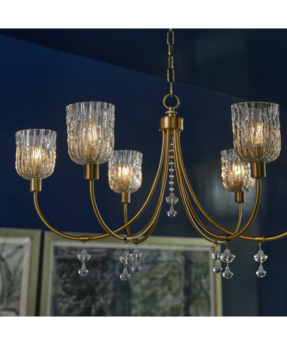 Meriam 6-light Chandelier Brushed Brass - Image 7