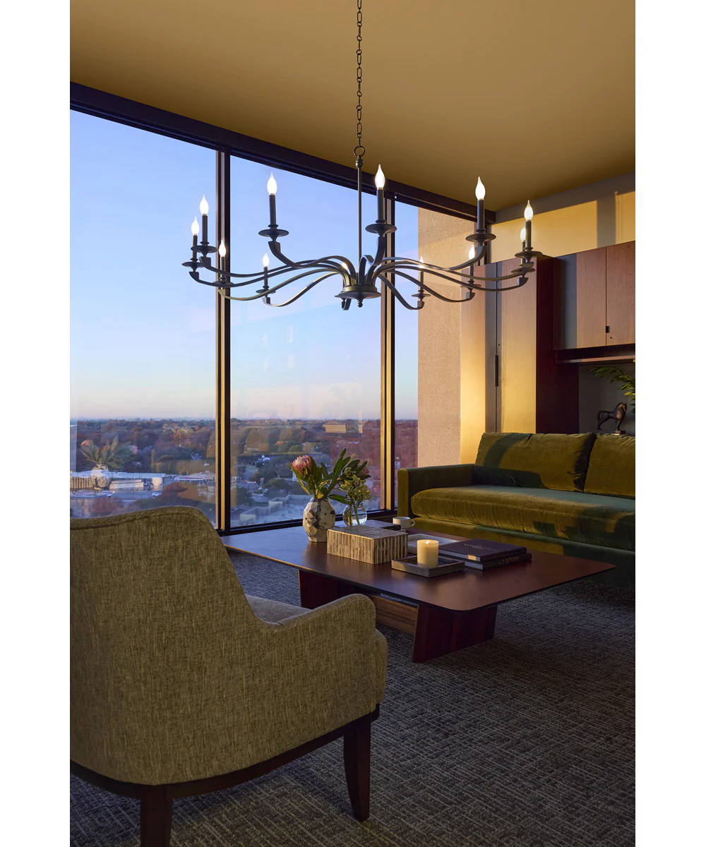 Meriam 8-light Chandelier Brushed Brass - Image 5
