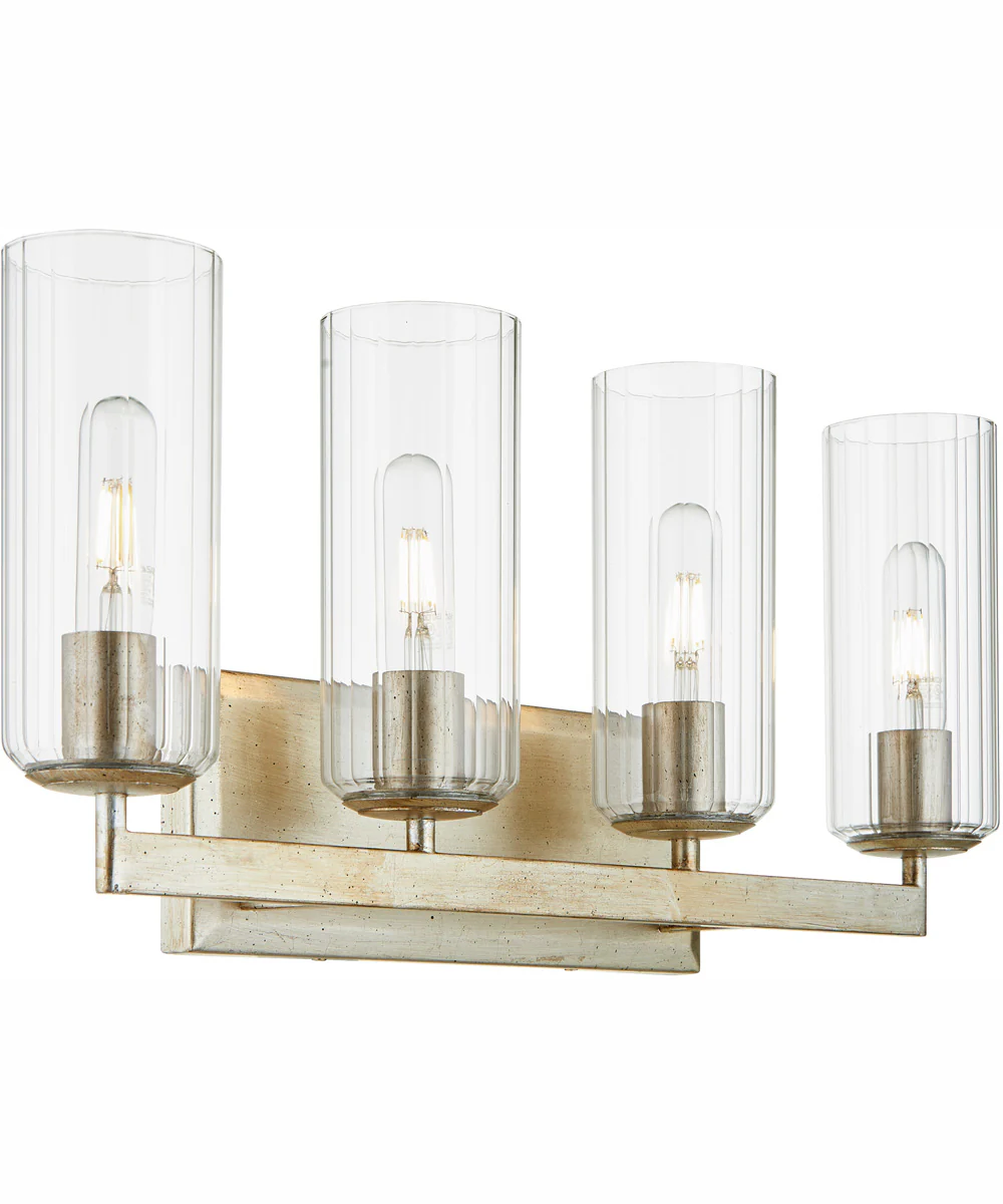 Merrick 4-light Bath Vanity Light Aged Silver Leaf - Image 2