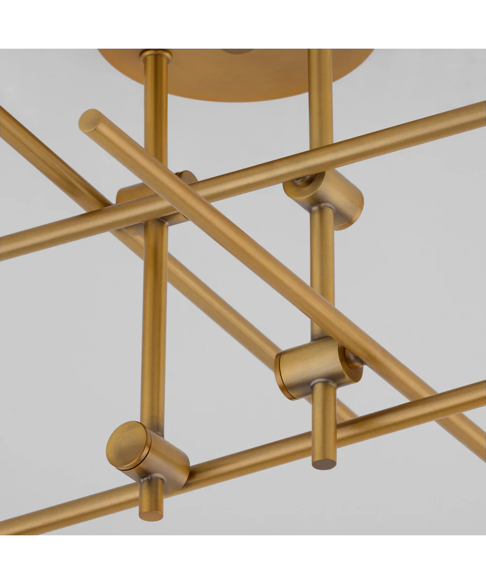 Mika 4-light Flush Mount Brushed Brass - Image 3