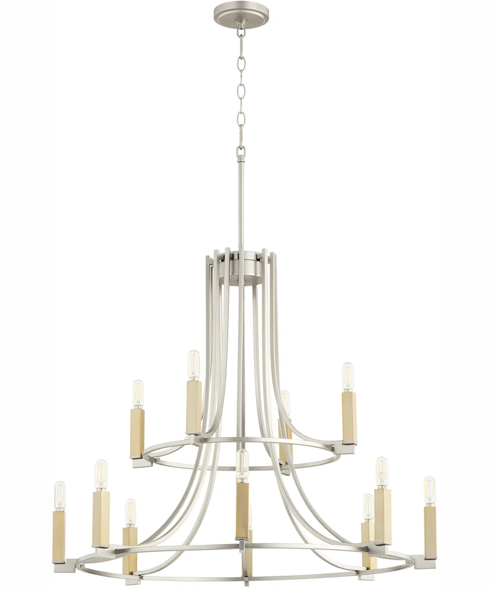 Olympus 12-light Chandelier Satin Nickel - Image 2