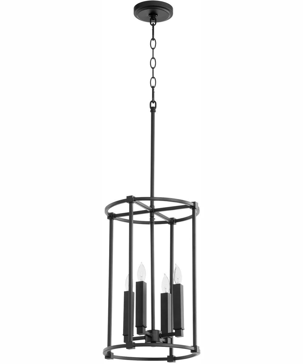 Olympus 4-light Entry Foyer Hall Chandelier Textured Black