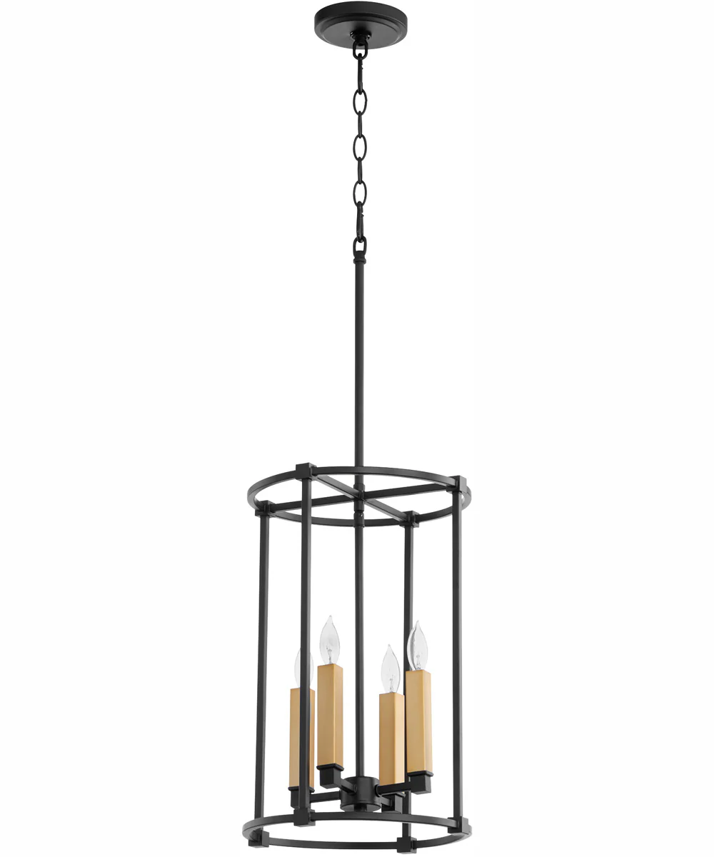 Olympus 4-light Entry Foyer Hall Chandelier Textured Black - Image 3