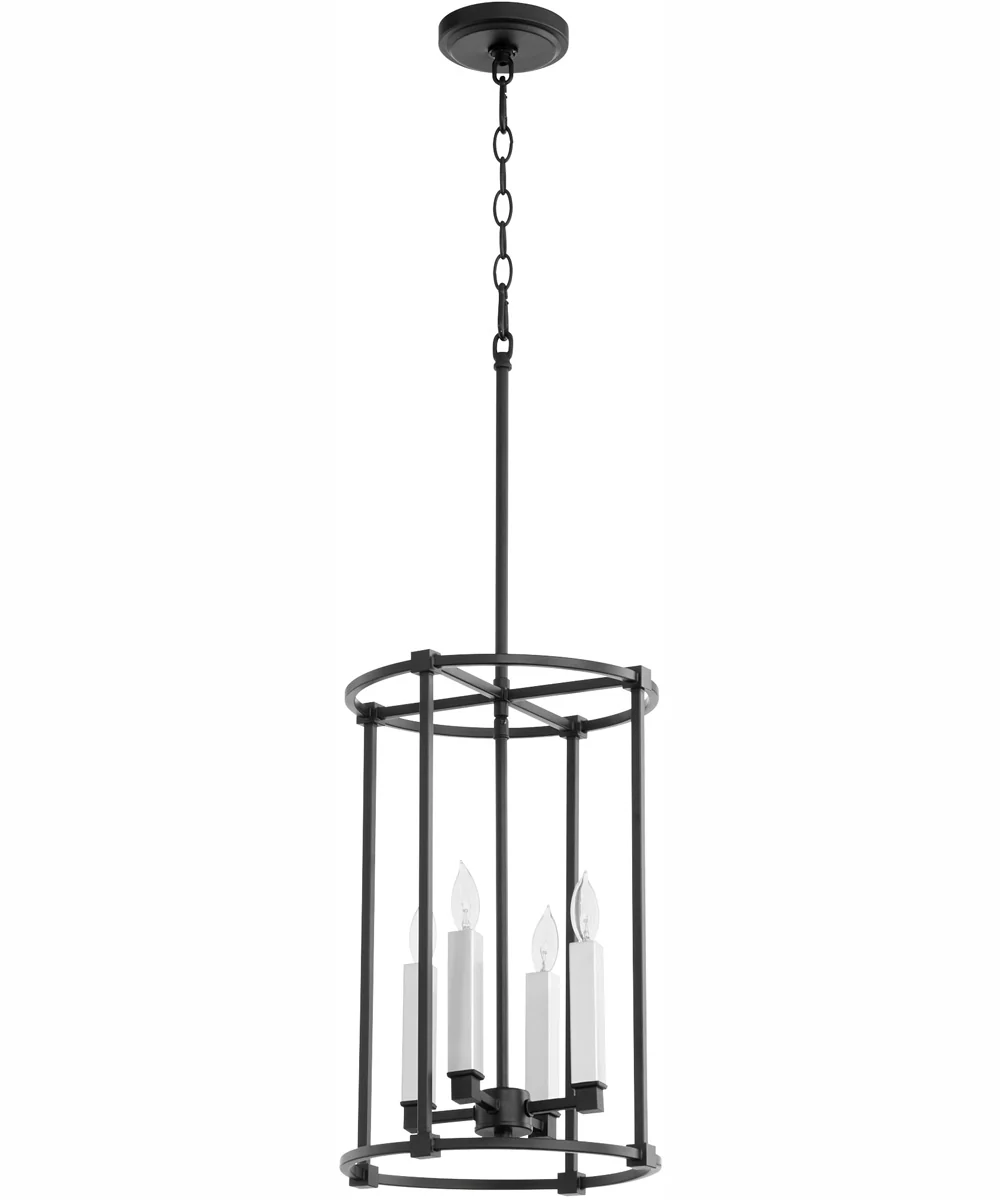 Olympus 4-light Entry Foyer Hall Chandelier Textured Black - Image 4