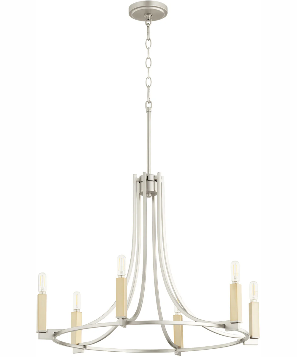 Olympus 6-light Chandelier Satin Nickel - Image 2
