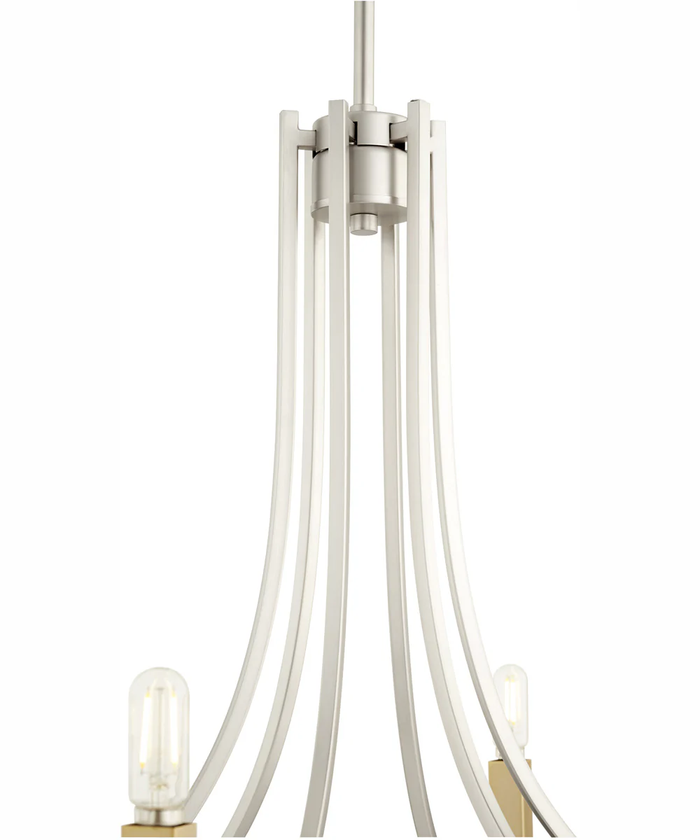 Olympus 6-light Chandelier Satin Nickel - Image 3