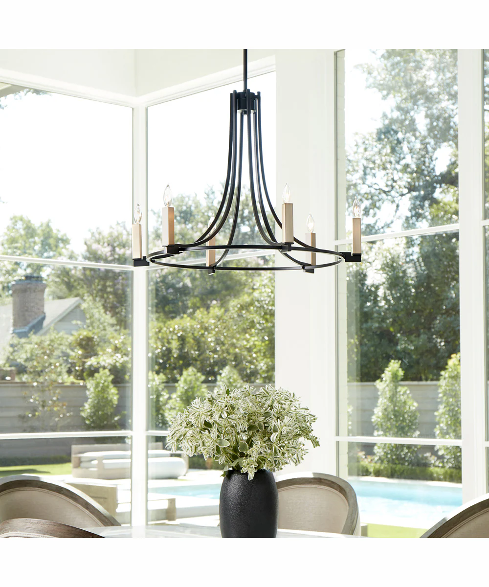 Olympus 6-light Chandelier Textured Black - Image 2