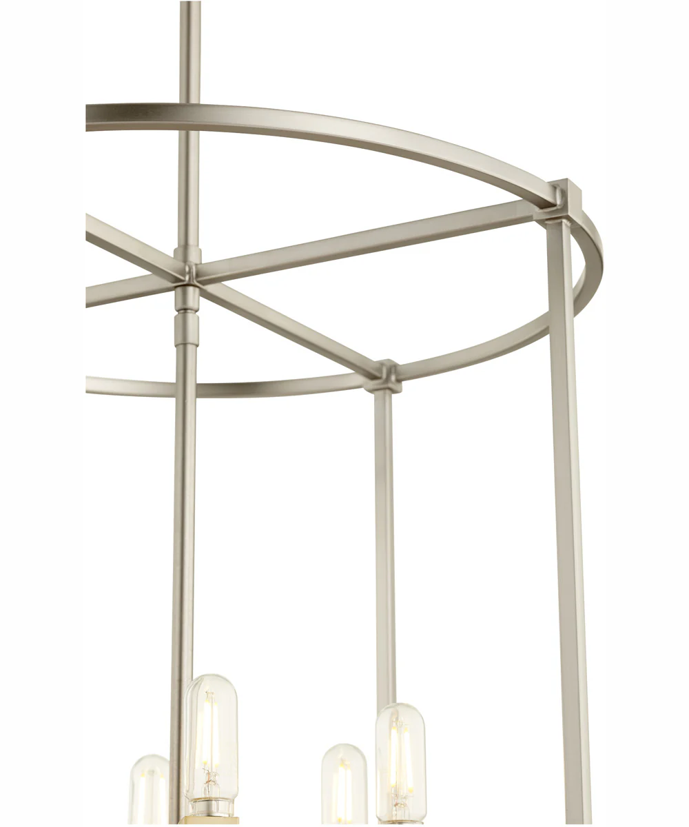 Olympus 6-light Entry Foyer Hall Chandelier Satin Nickel - Image 3