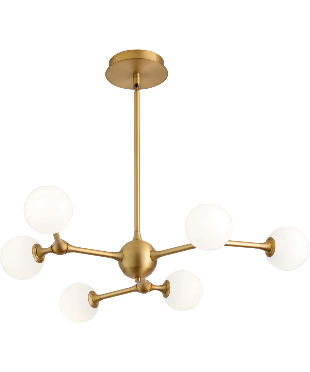 Orbe 6-light LED Chandelier Brushed Brass - Image 2