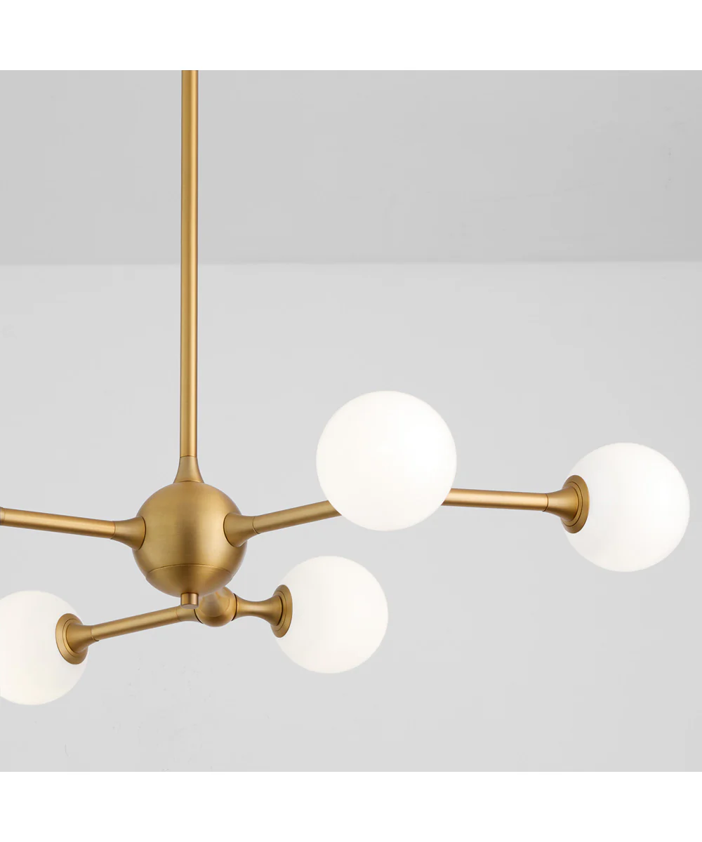 Orbe 6-light LED Chandelier Brushed Brass - Image 4