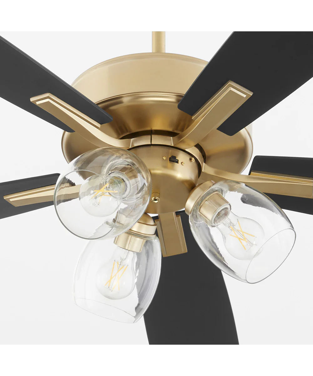 52" Ovation 3-light Ceiling Fan Aged Brass - Image 8
