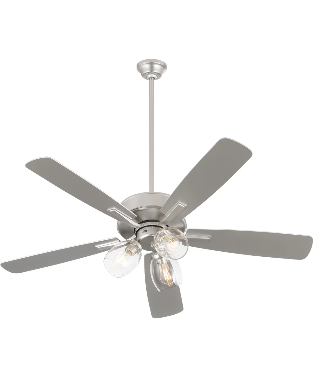 52" Ovation 3-light Ceiling Fan Satin Nickel - Image 2