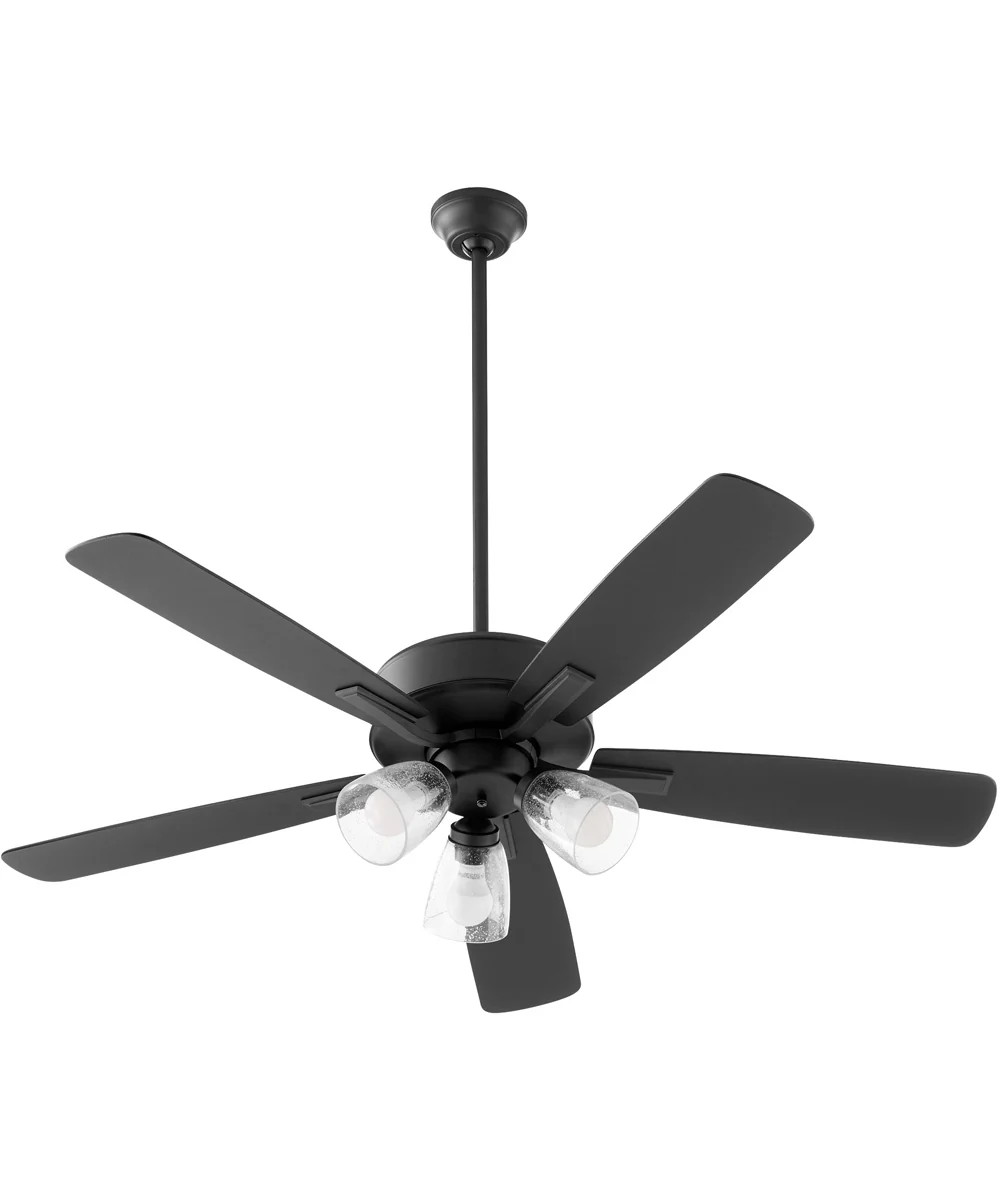 52" Ovation 3-light LED Ceiling Fan Matte Black