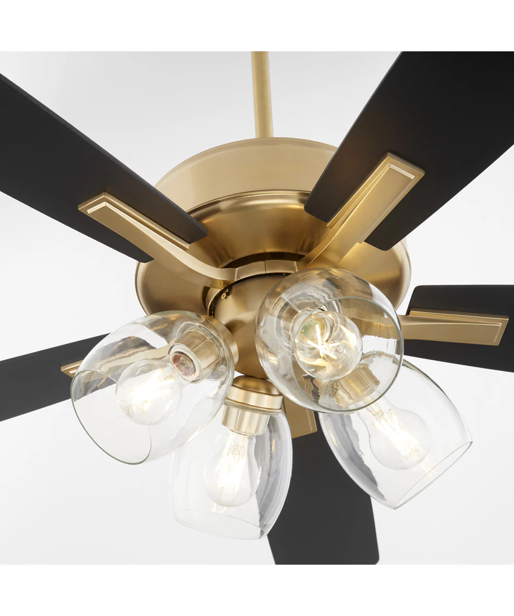 52" Ovation 4-light Ceiling Fan Aged Brass - Image 3
