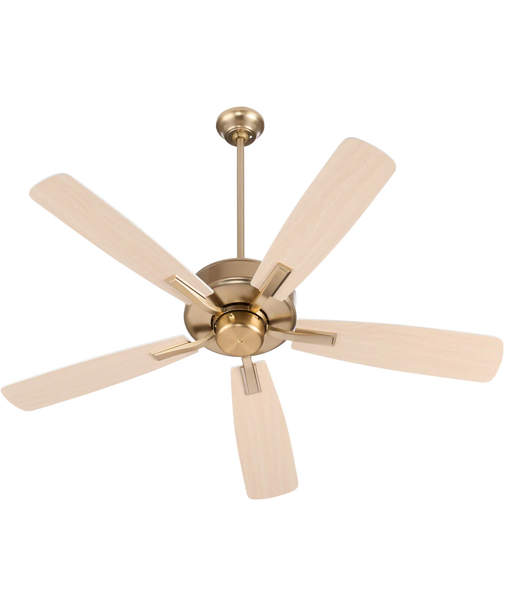 Ovation Ceiling Fan Aged Brass|Studio White - Image 2