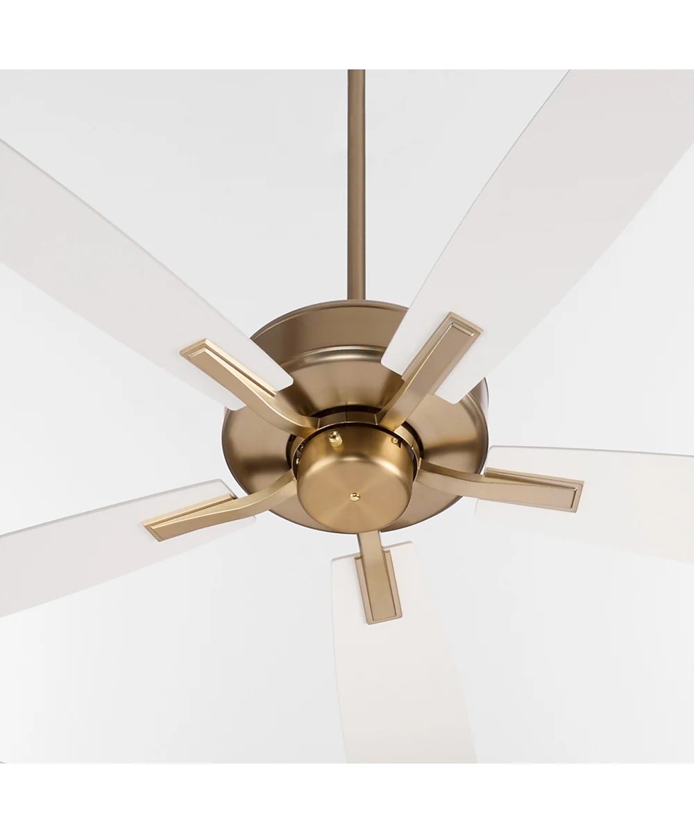 Ovation Ceiling Fan Aged Brass|Studio White - Image 3