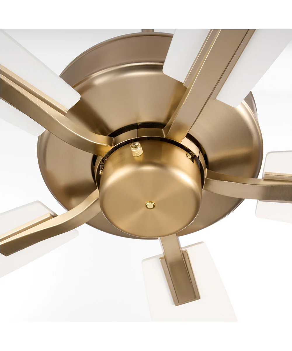 Ovation Ceiling Fan Aged Brass|Studio White - Image 4
