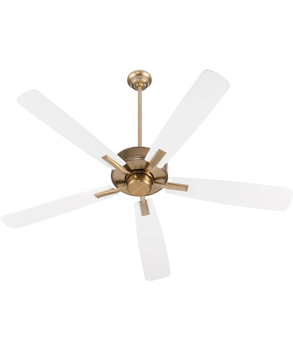 Ovation Ceiling Fan Aged Brass|Studio White