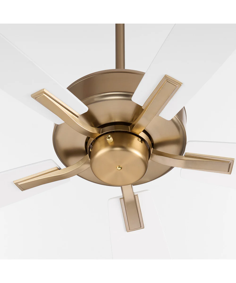 Ovation Ceiling Fan Aged Brass|Studio White - Image 3