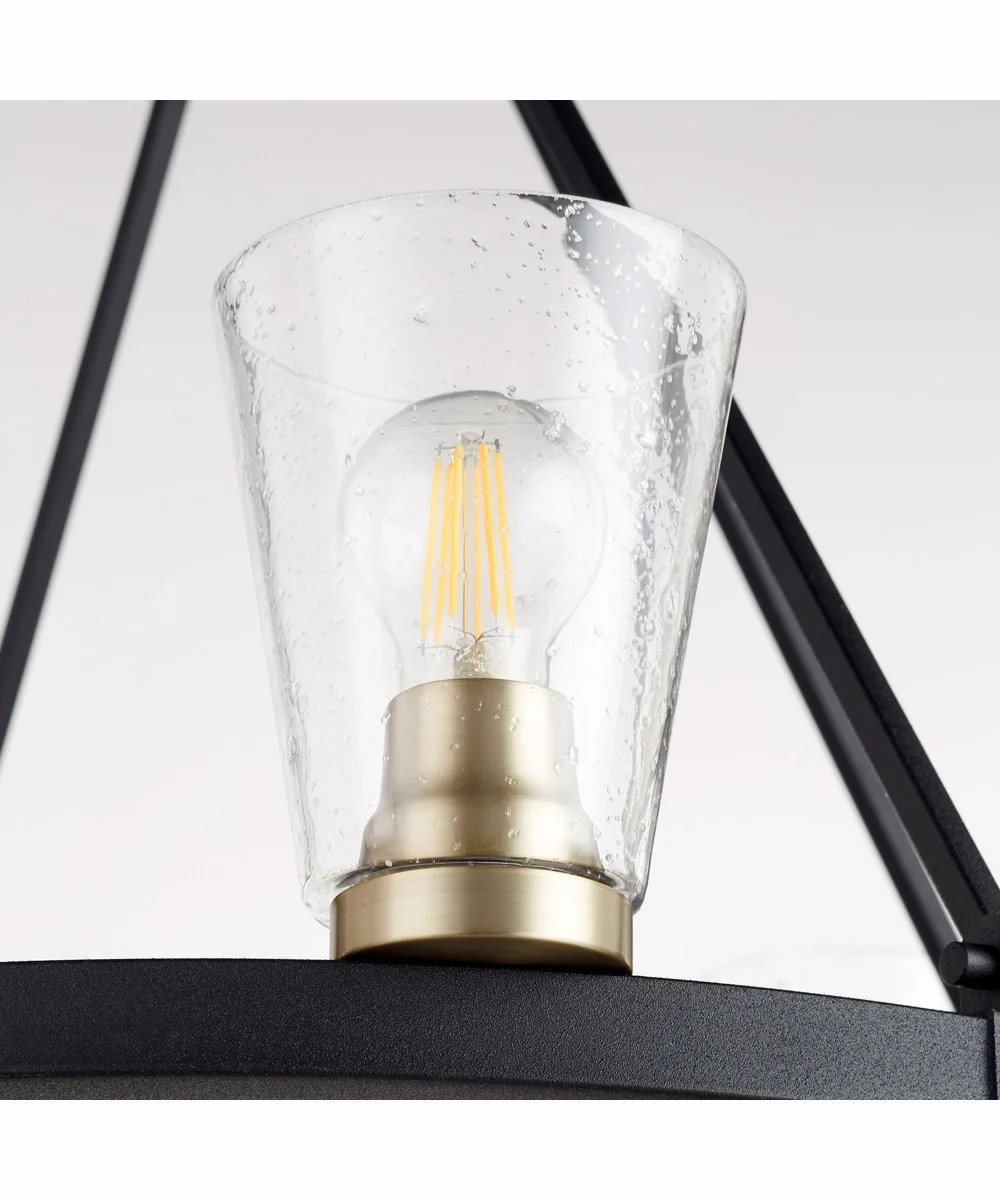 Paxton 8-light Chandelier Textured Black w/ Aged Brass - Image 2