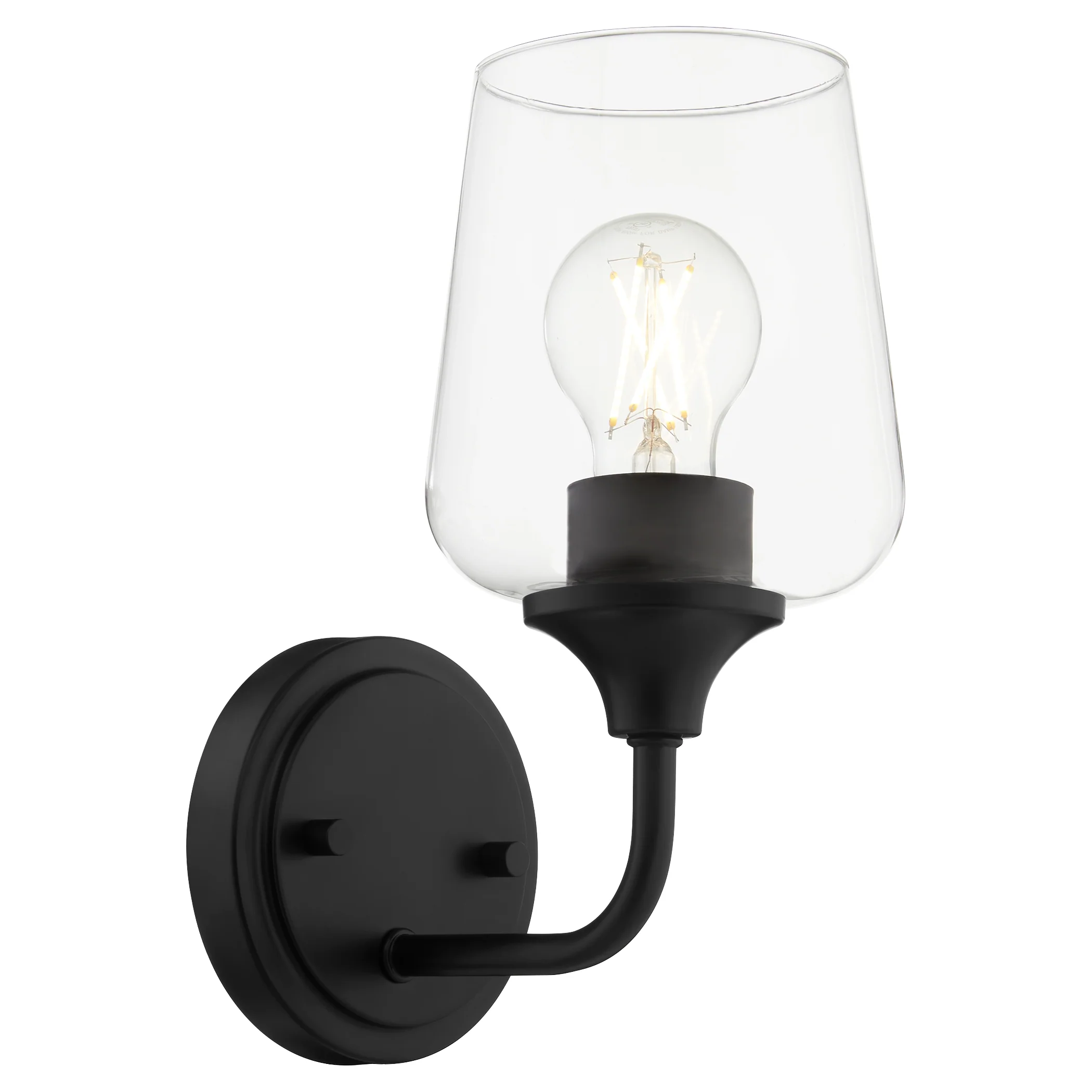 Raymond 1-light Wall Mount Light Fixture Matte Black - Image 2