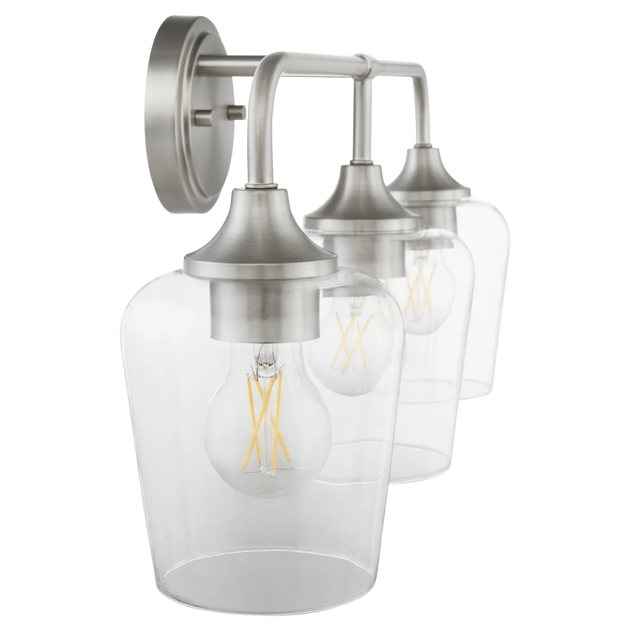 Raymond 3-light Bath Vanity Light Satin Nickel - Image 4