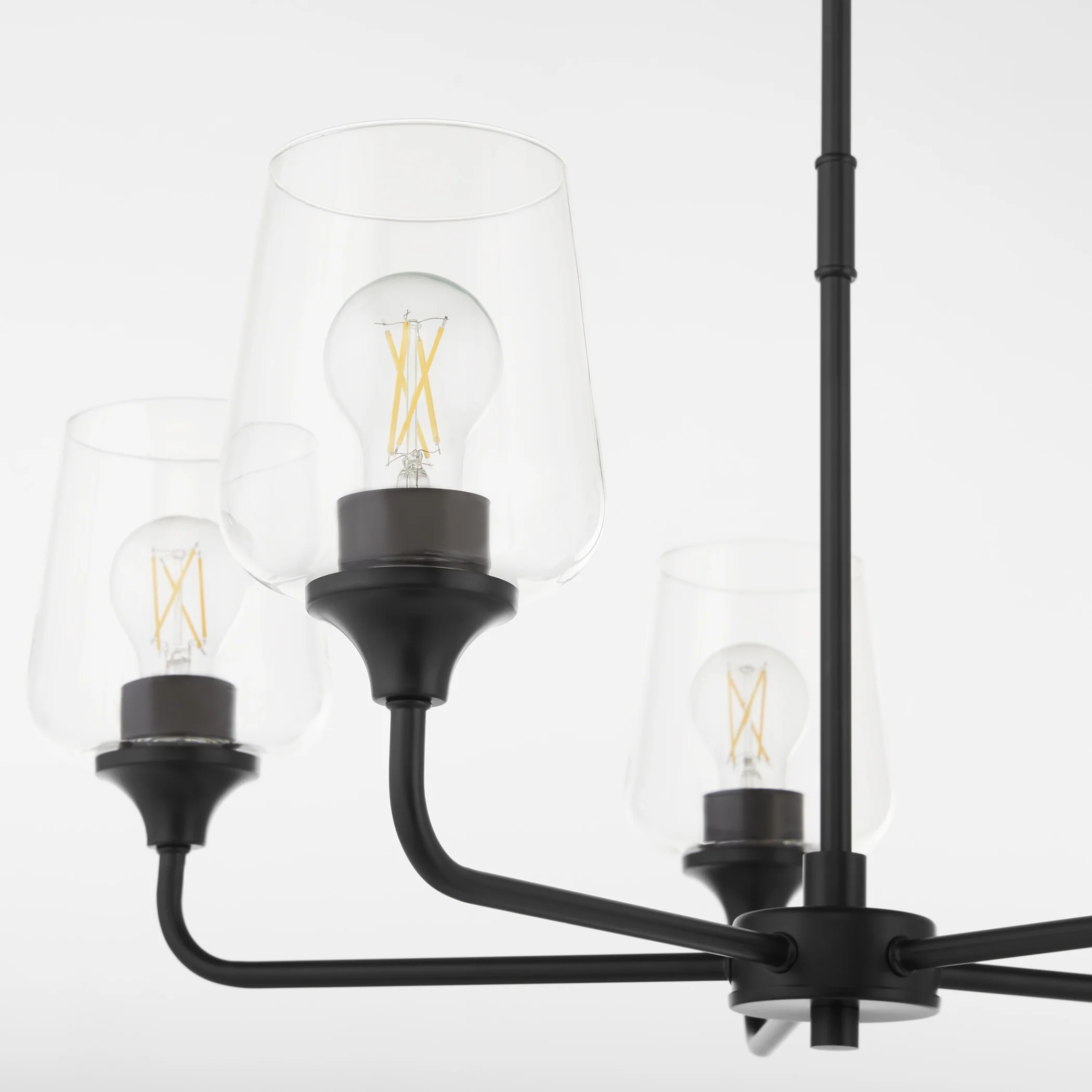 Raymond 5-light Chandelier Matte Black - Image 3