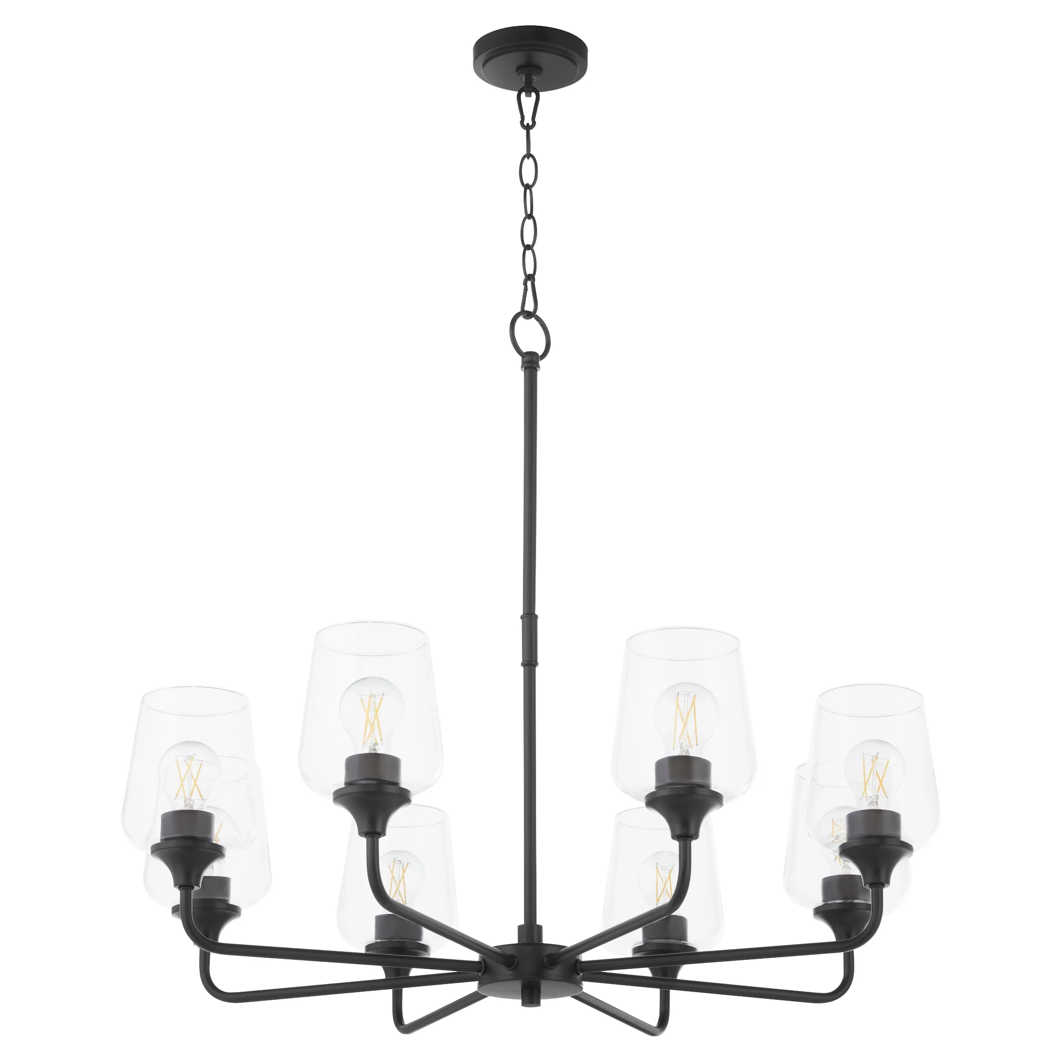 Raymond 8-light Chandelier Matte Black