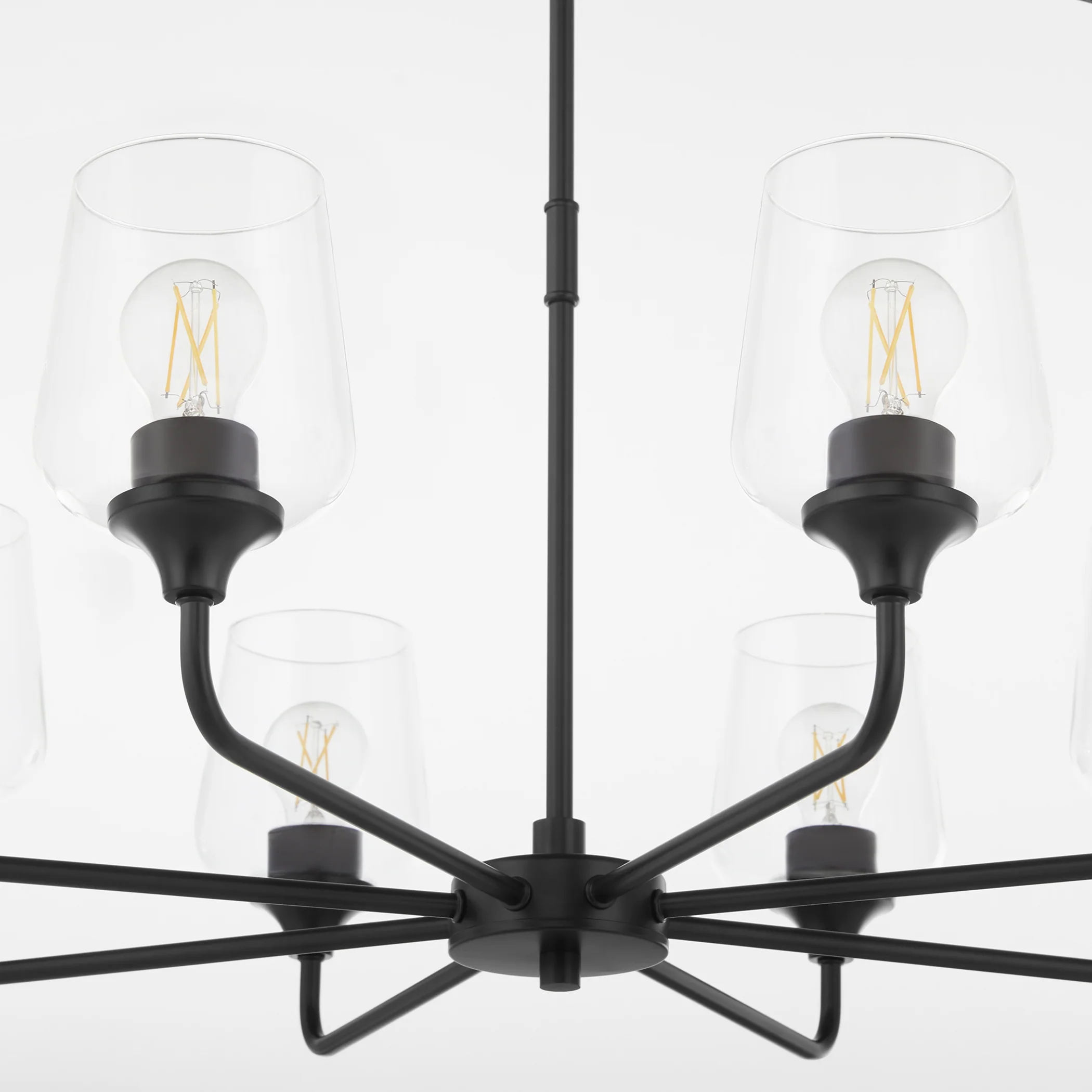 Raymond 8-light Chandelier Matte Black - Image 3