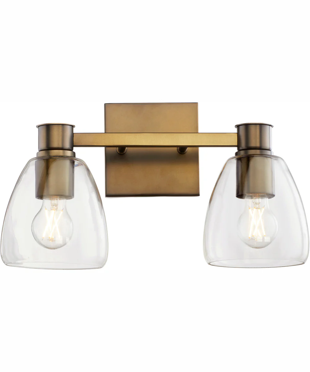 Relo 2-light Bath Vanity Light Dark Brass - Image 2