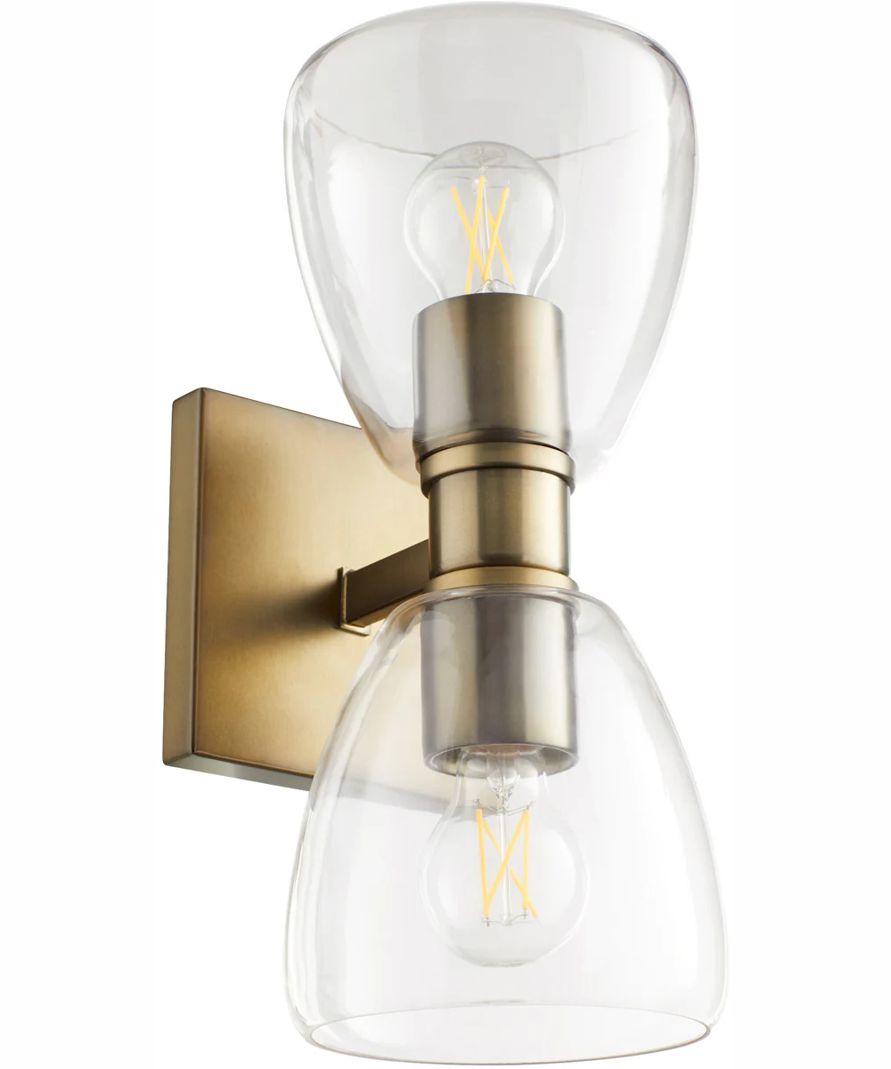 Relo 2-light Wall Mount Light Fixture Dark Brass - Image 4